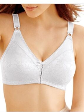 Bali Double Support Lace Wireless Bra White 40D